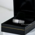 thumbnail image 5 of 2-Tone Brushed Tungsten Ring - 8mm Black IP Comfort Fit Tungsten Carbide Anniversary Ring, 5 of 5