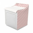 thumbnail image 2 of Birds Washer Cover, Cozy Design with Dots and Animal Patterns Repetitive Ornamental Pigeon Dots, Easy to Use Bathroom Accent Fabric, 29" x 28" x 40", Vermillion and White, by Ambesonne, 2 of 3