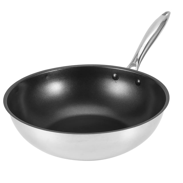 Dekaim Poêle à Frire antiadhésive Cuiseur à Induction Composite en Acier Inoxydable Outil de Cuisson sans Couvercle