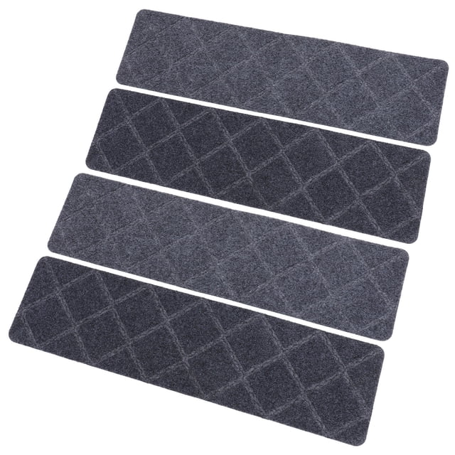 OULII 4 Pcs Marches de Sécurité pour Escaliers Gris Foncé Apparence Simple pour Pas