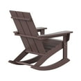 thumbnail image 6 of WestinTrends Ashore 5 Piece Patio Rocking Chair Set, All Weather Poly Lumber Adirondack Rocker Conversation Set Porch Patio Chairs Set of 4 with Low Coffee Table, Dark Brown, 6 of 10