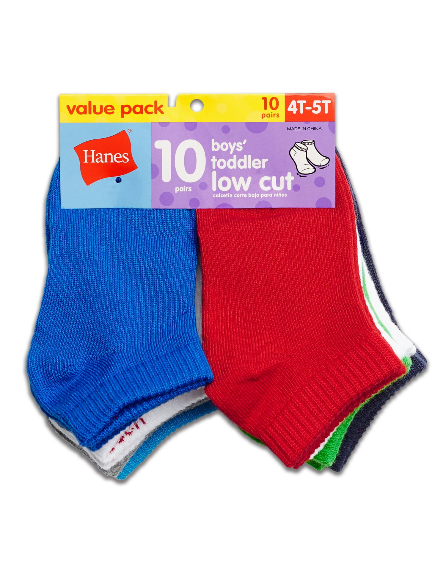 Hanes Boys` Toddler Low Cut Socks, 612M, Assorted Walmart Canada