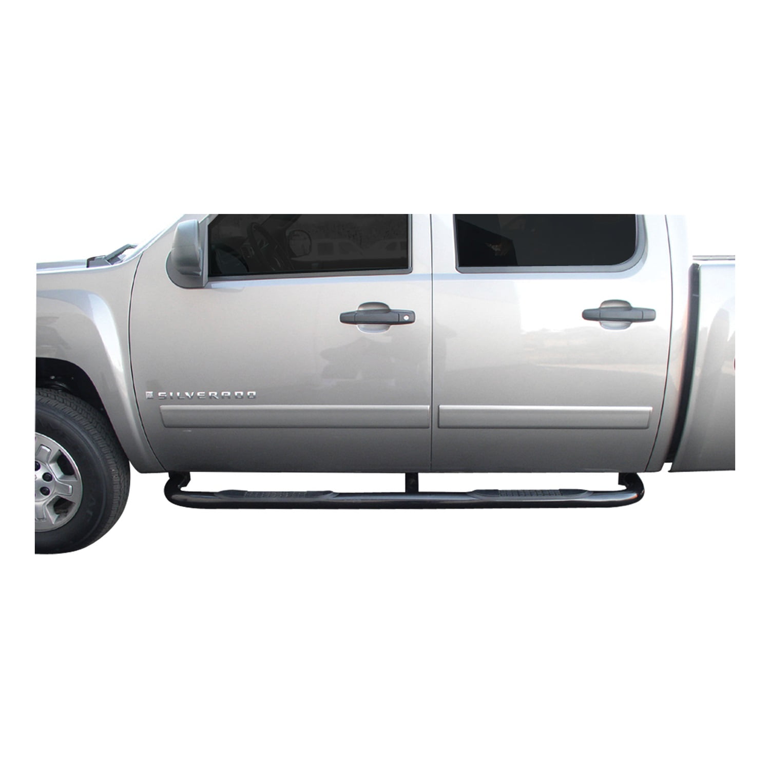 ARIES 3" Round Side Bars Fits select: 2001-2014 CHEVROLET SILVERADO, 2001-2014 GMC SIERRA