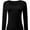 Black, variant on Womens Long Sleeve Square Neck Shirts Basic Slim Fit Tee Tops