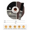 thumbnail image 6 of 15 Inch Round Placemats Set of 4, Brown Black Non Slip Heat Insulation PP Table Mats, Modern Abstract Art Farmhouse Striped Washable Place Mats for Kitchen Dining Party Table Decor, 6 of 7