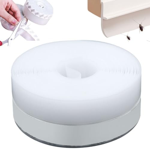 Self-Adhesive Weather Stripping,2025 Upgrade Silicone Door Draft Stopper,5M/16.4 ft Waterproof Silicone Sealing Strip for Gaps,Showers,Soundproofing & Energy Efficiency (Transparent,1.77 inch)