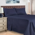 thumbnail image 2 of 400-Thread Count 100% Egyptian Cotton Lightweight Solid Sheet Set with Deep Pockets Navy Blue / Cal King, 2 of 5