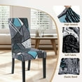 thumbnail image 3 of Dining Room Chair Covers Set of 4, Stretch Printed Parsons Chair Slipcovers Super Fit Removable Washable Kitchen Chair Protector Cover for Dining Room, Hotel, Ceremony (Geometric Pattern), 3 of 6