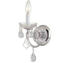 Crystorama Imperial 1 Light Clear Crystal Chrome Sconce - 4.75'' W x 13.5'' H x 7'' D