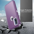thumbnail image 3 of Aggxpf Compatible with Moto G Play 2023/Moto G Pure/Moto G Power 2022 Neutral Phone Case, Dual Layer Protection Phone Cover (Purple&White), 3 of 5