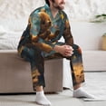 thumbnail image 7 of Salouo Cute Butterfly Bear Print Button-Front Long Sleeve Pajama Set for Men, Soft 2Pjs Men's Long Sleeve Sleepwear-X-Large, 7 of 7