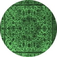 thumbnail image 1 of Ahgly Company Indoor Round Oriental Emerald Green Industrial Area Rugs, 3' Round, 1 of 4