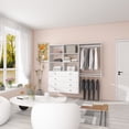 thumbnail image 3 of ModMakers Modular Closet System With 8 Drawers, Wood Closet Organizer and Storage System w/ 6 Shelves, White, 3 of 7