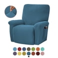 thumbnail image 1 of Housse de Fauteuil Inclinable Extensible Couverture Complète Couleur Unie pour LAZBOY Remplacement-Shorts, 1 of 5