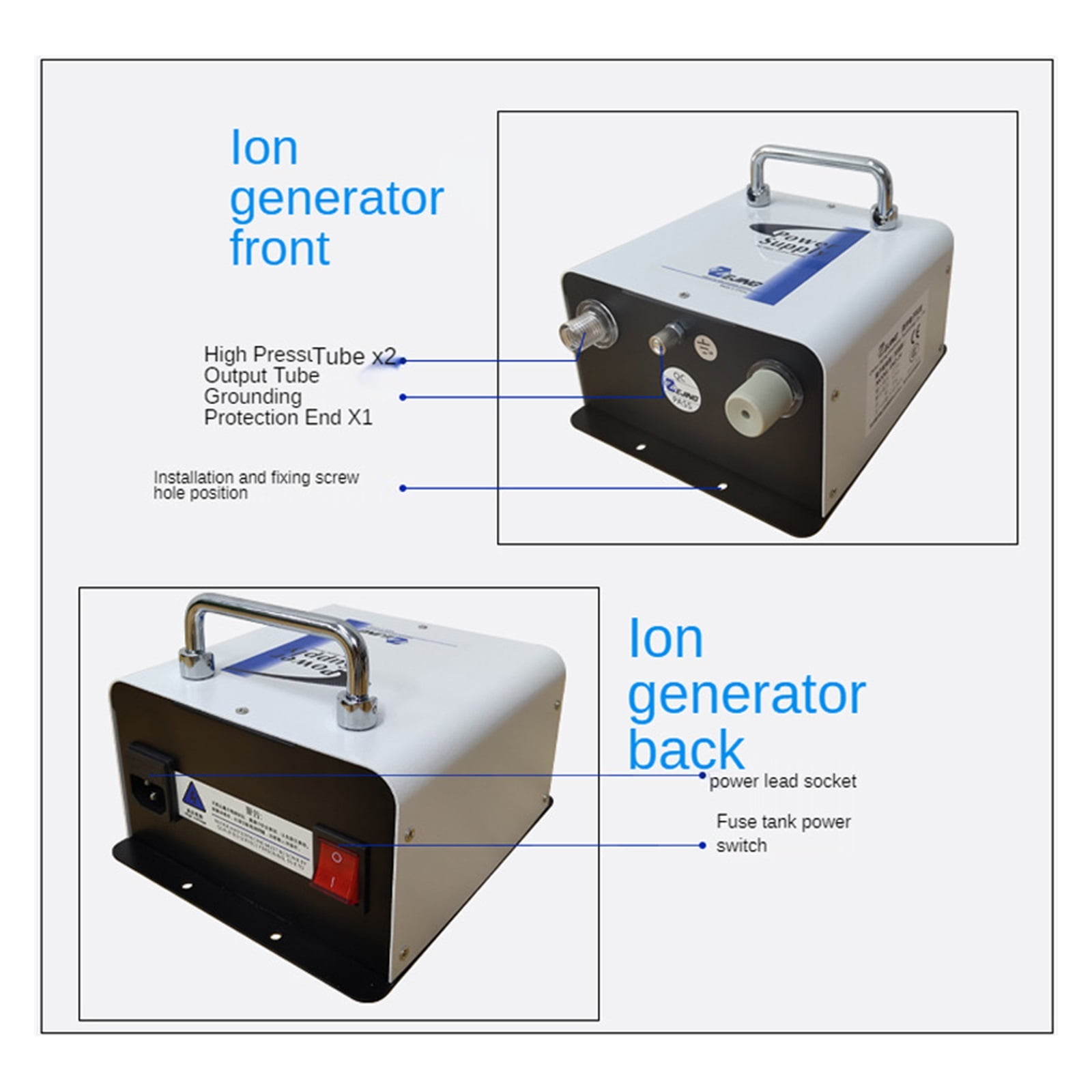 ST-302D Electrostatic Industrial Fan Ionizing Air Gun Ion Wind Snake Machine Electrostatic Eliminator 10KV ,Precision Control