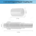 thumbnail image 2 of Acoplamiento de reparación de PVC Lesso, tubo de PVC SCH40 de 1-1/2 pulgadas, blanco, 2 of 7