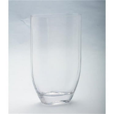 Diamond Star 64004 10 x 3 x 6.5 in. Tapered Oval Glass Vase, Clear