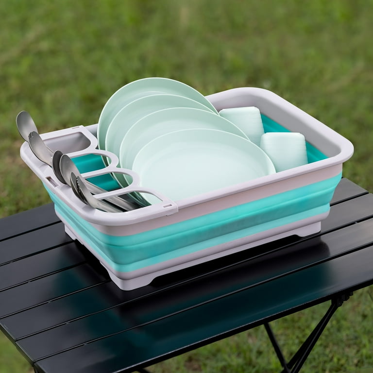 Dish Rack Collapsible Washing Up Bowl And Drainer Caravan