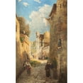 thumbnail image 2 of Emmy Lischke 16x24 Gold Ornate Framed and Double Matted Museum Art Print Titled - View of an Italian Town (1888), 2 of 4