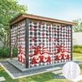 thumbnail image 6 of Outdoor Curtains for Patio Waterproof, Valentine's Day Outdoor Privacy Panels Grommet, Cute Gnomes Red Love Heart Vintage Plaid Blackout Outside Curtains for Porch/Cabana 54"x95", 2 Panels, 6 of 8