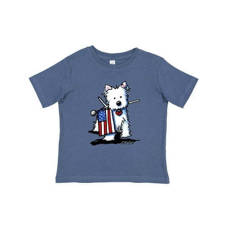 

Inktastic US Flag Westie Gift Toddler Boy or Toddler Girl T-Shirt