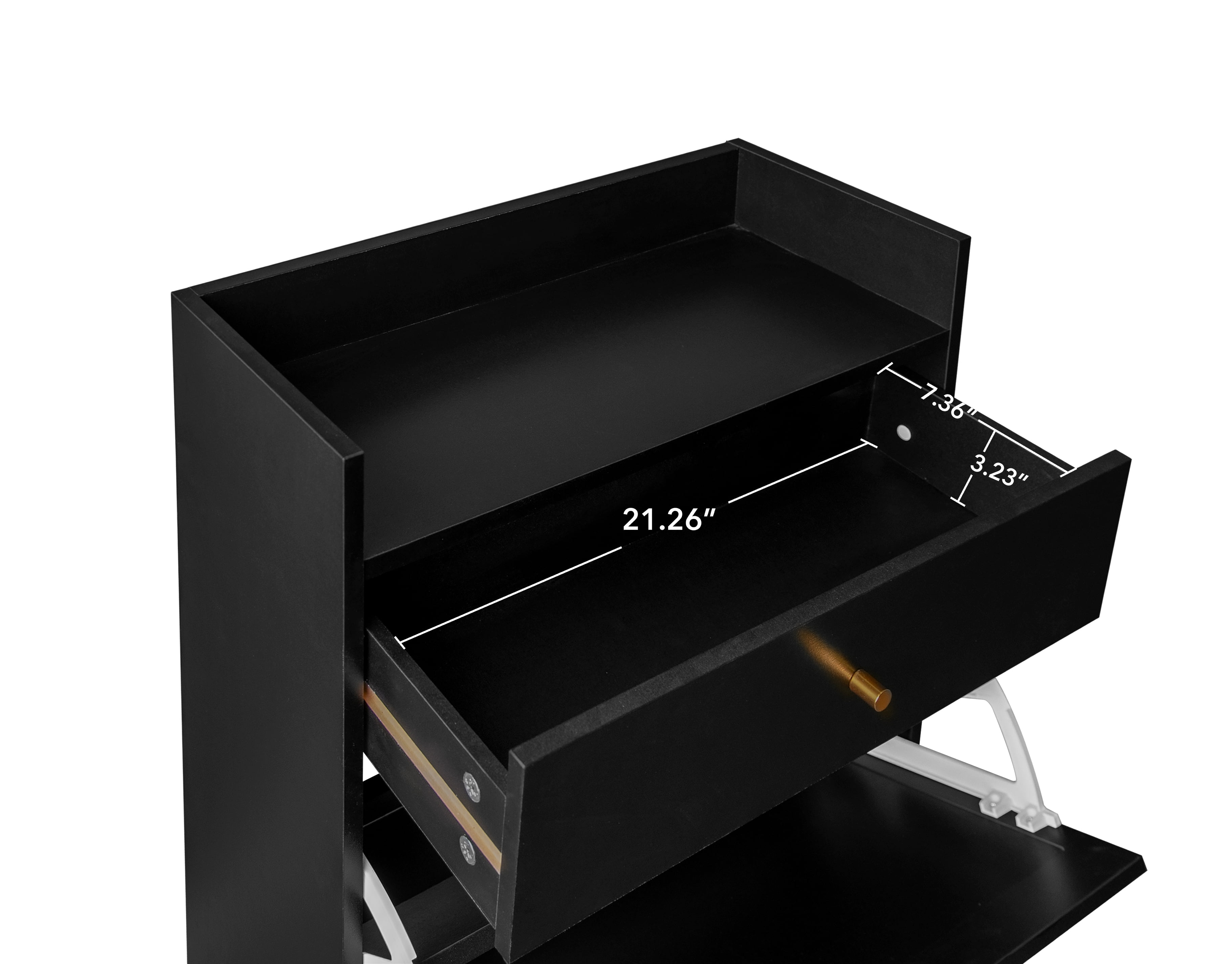 2 Door 1 Drawer Cabinet, Shoe Rack, Double Layer