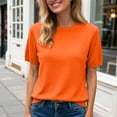 thumbnail image 4 of XEDZYT Womens Summer Tops Crewneck Knit Short Sleeved Shirts Lightweight Soft Blouse Size S, 4 of 4