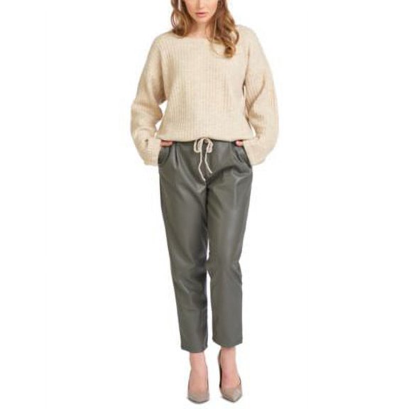 MSRP $80 Tape Ribbed Sweater Beige Size Medium