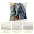 thumbnail image 4 of JEUXUS  Watercolor Horse Throw Pillow Cases Ink Painting Decorative Cushion Cover Home Decor Square, 4 of 5