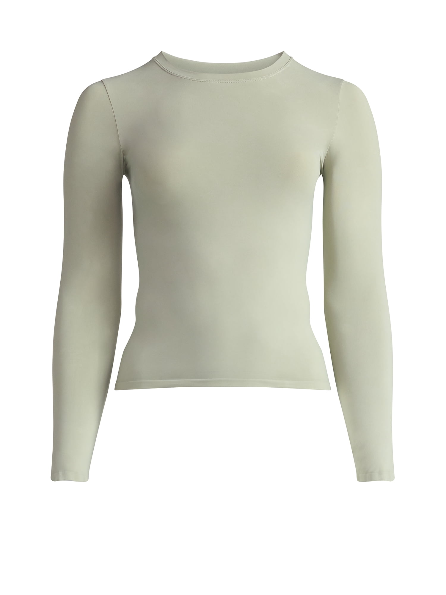 Joyspun Women’s Everyday Seamless Shirt with Long Sleeves, Sizes XS-XXXL
