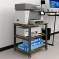 thumbnail image 4 of Natwind 19.7''x19.7''x22.6'' 3-Tier Larger Mobile Under Desk Printer Stand on Wheels for Home Office, 4 of 6