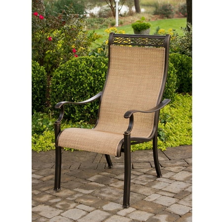 Hanover Monaco 9-Piece Outdoor Patio Dining Set with Aluminum Framed Chairs and Glass Table, Seats 8