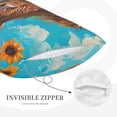 thumbnail image 3 of Daiia Cute Cow Sunflowers Art Bedding Waterproof Pillow Protector Zippered Queen – Bed Bug Proof Pillow Encasement-14"x20", 3 of 6