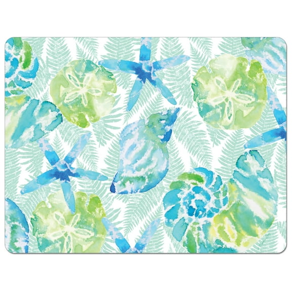 Cut N' Funnel "Island Coast" Designer Flexible Plastic Cutting Board Mat 15" x 11.5"