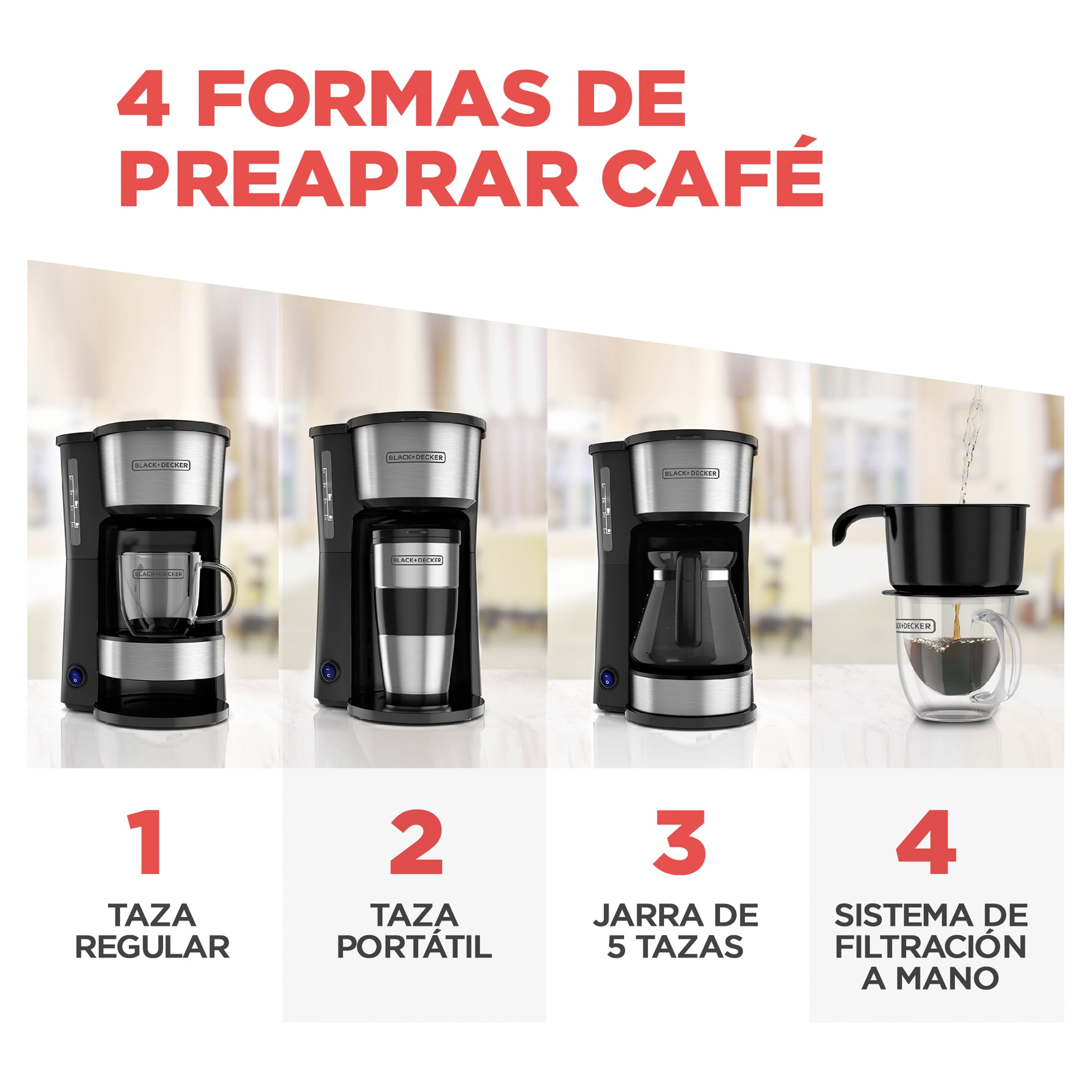 BLACK+DECKER Stainless Steel 4-Cup Drip Coffee Maker