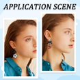 thumbnail image 5 of 1 Box 36Pcs 3 Size Black Earring Posts Stainless Steel Stud Earring Findings Hypoallergenic Blank Earring Stud with Butterfly Ear Back and Loop Round Earring Posts for Jewelry Making Supplies, 5 of 6