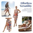 thumbnail image 2 of Zzjniupiyyds Sarong Coverups for Women Beach Wrap Floral Bikini Cover Up for Swim Vacation, 2 of 6