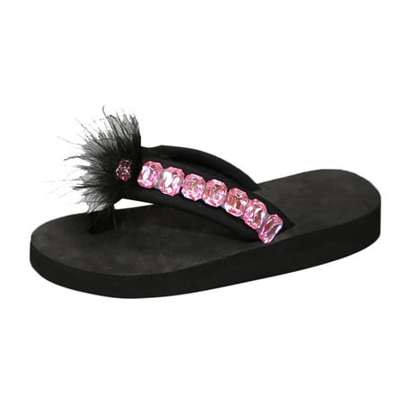 

Jungdeepe Women s Summer Fashion Clip Toe Rhinestone Slippers Casual Women Slippers 9w Boot Slippers Women Size 8 S Slippers for Women Size 12 Clear Woman Sandals Shoes for Women Wide Width Comfort