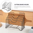 thumbnail image 3 of CIMAXIC 1Pc Kitchen Pot Cover Rack Storage Shelf Cutting Board Rack Kitchenware (Black),9.84"X8.27"X6.5", 3 of 4
