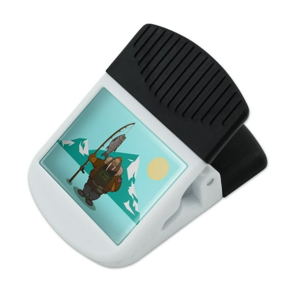 Walrus Fisherman Ice Fishing Refrigerator Fridge Magnet Magnetic Hanging Hook Note Snack Clip