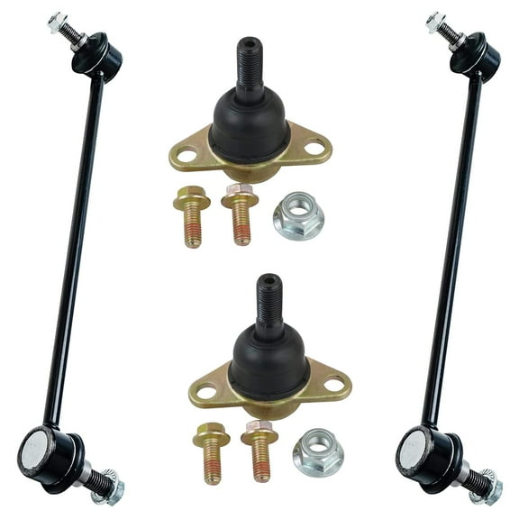 Detroit Axle - Front 4pc Suspension Kit for 03-14 Volvo XC90, 07-09 S60, 2 Stabilizer Sway Bar Links 2 Lower Ball Joints 2003 2004 2005 2006 2007 2008 2009 2010 2011 2012 2013 2014 Replacement