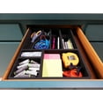 thumbnail image 5 of Polar Whale 4 Desk Utility Kitchen Drawer Organizers Tray Inserts Pen Pencil Notes Holder for Home Office Shop Waterproof Washable  15.1 X 11.5 X 2 Inches 8 Compartments Black 4 Pieces, 5 of 7