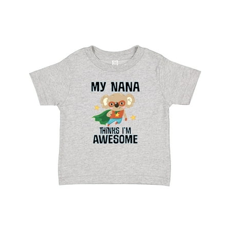 

Inktastic Nana Thinks Im Awesome Grandson Gift Baby Boy T-Shirt