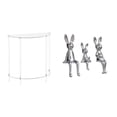 thumbnail image 1 of Mesita de noche de acrílico,Mesa auxiliar de acrílico transparente Mesa auxiliar transparente en capas,Escultura de figura,Estatua sentada Figura Escultura Adorno,Estatuas de conejos en, 1 of 8