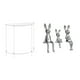 thumbnail image 1 of Mesita de noche de acrílico,Mesa auxiliar de acrílico transparente Mesa auxiliar transparente en capas,Escultura de figura,Estatua sentada Figura Escultura Adorno,Estatuas de conejos en, 1 of 8