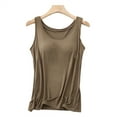 thumbnail image 2 of Womens Built in Shelf Bra Tank Tops Sleeveless Racerback Workout Yoga Tops, 2 of 6
