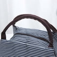 thumbnail image 3 of Bolsa de almuerzo para mujeres / hombres Lonchera para mujeres / hombres (rayas blancas y negras) Bolsa de almuerzo para mujeres y hombres Lonchera aislada para adultos, reutilizable, 3 of 5