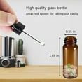 thumbnail image 4 of Basdi Keychain Container, Portable Mini Glass Container Keychain - Compact Spoons & Pocket Case, Travel-Friendly Storage Box, Miniature Portable Bottle Solution, Mini Storage Bottle, Black, 4 of 8