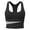 Black, variant on Women Long Racerback Workout Crop Tank Sports Bra, Color Block Shockproof Padded Athletic Top for Running Training Yoga Everyday Wear Light Blue XL