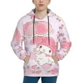 thumbnail image 7 of My Melody Kids' Hoodie 3D Print Sweatshirt Soft Pullover Hooded with Big Pockets Fans Gifts for Boys or Girls Small, 7 of 7